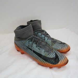 Nike Mercurial Veloce III DF Orange Gray Soccer Cleats Women's Size 7